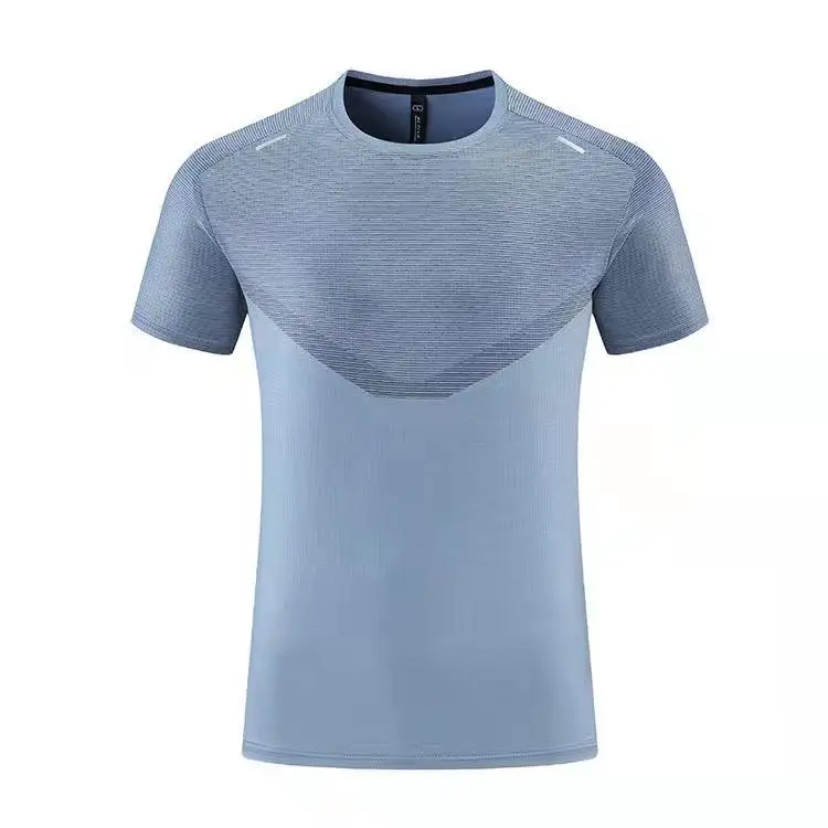 New Arrival Hot Popular Reflective Strips Outdoor Sports Running Breathable Training Sport T Shirt Men Gym
