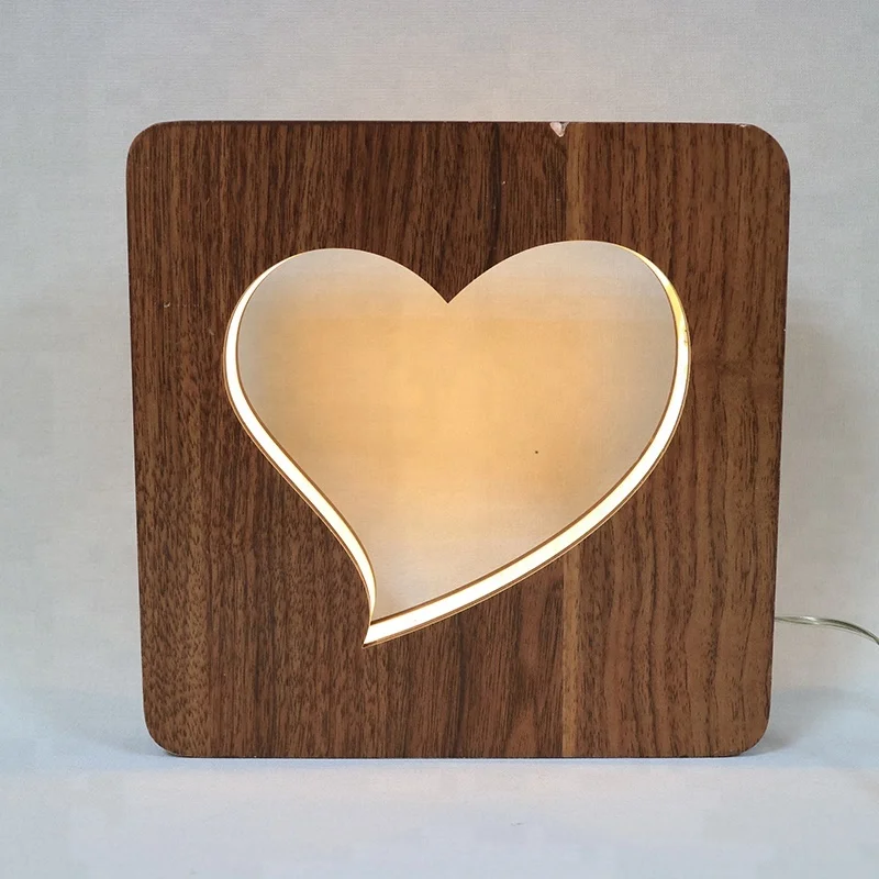 Свадебные украшения простой дизайн декоративные деревянные светодиодные настольные лампы для