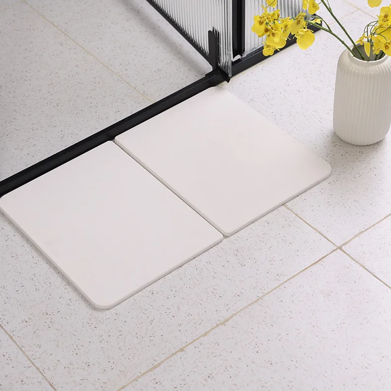 Custom Size Eco Friendly Diatomaceous Earth Bath Mat Kids Waterproof Foldable Non Slip Diatomite Bath Mat