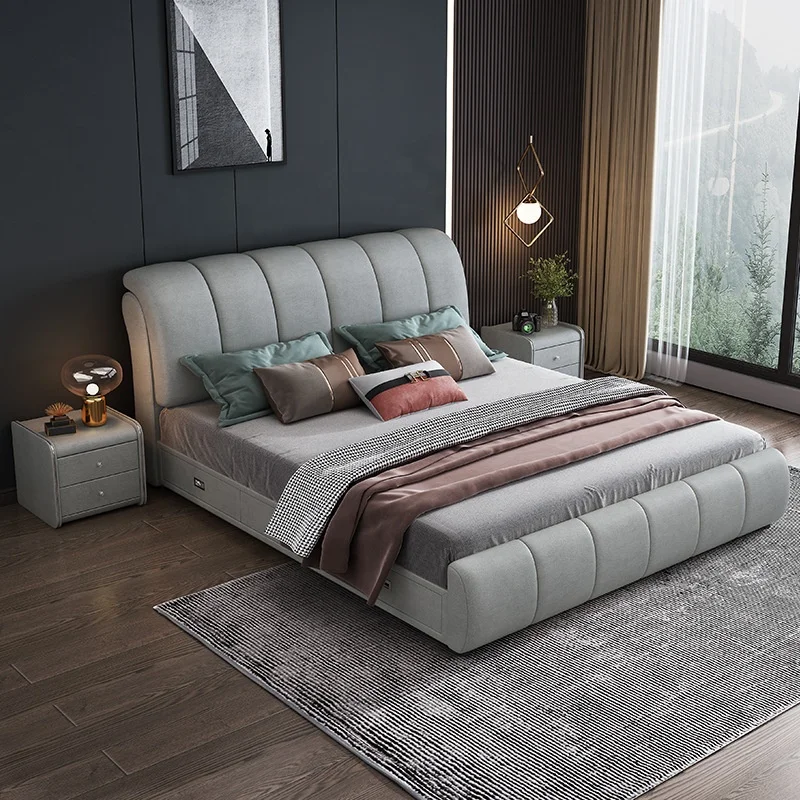 Hotsales european designs leather wooden beds king queen size kids bed storage bedding sets children bed