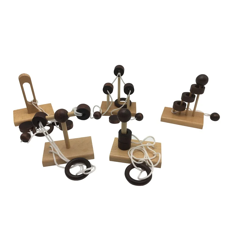 2020 popular IQ Challenge rope brain teaser intelligent lock loop puzzle toys for adult and children