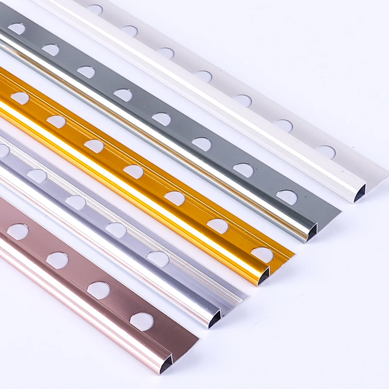 Foshan FSF Decorative Metal Bullnose Profile Wall Ceramic Powder Coating Aluminum Tile Trim Profile for wall protection