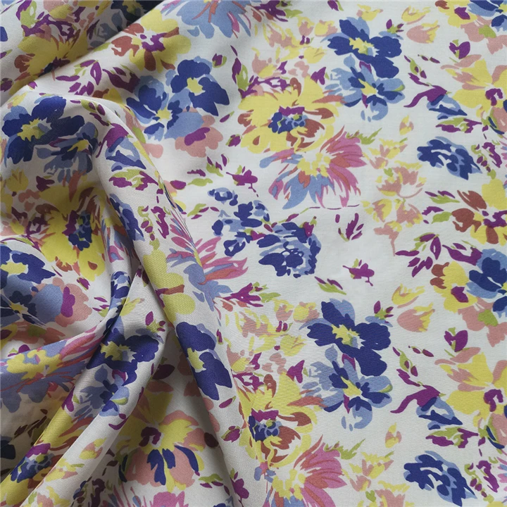 
Floral Print Saree Party Wear Indian Wedding Silk 12MM Cotton Silk Blend Fabric Silk Cotton Fabric 