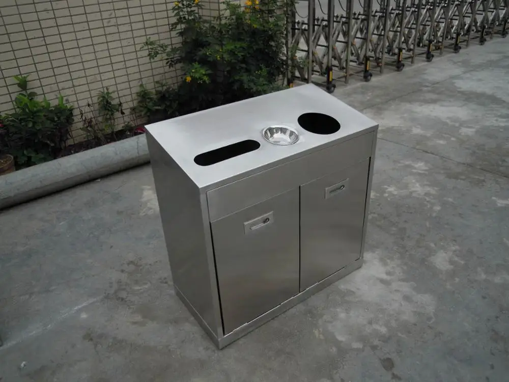 public dustbin street waste trash bin public garbage bin with lock
