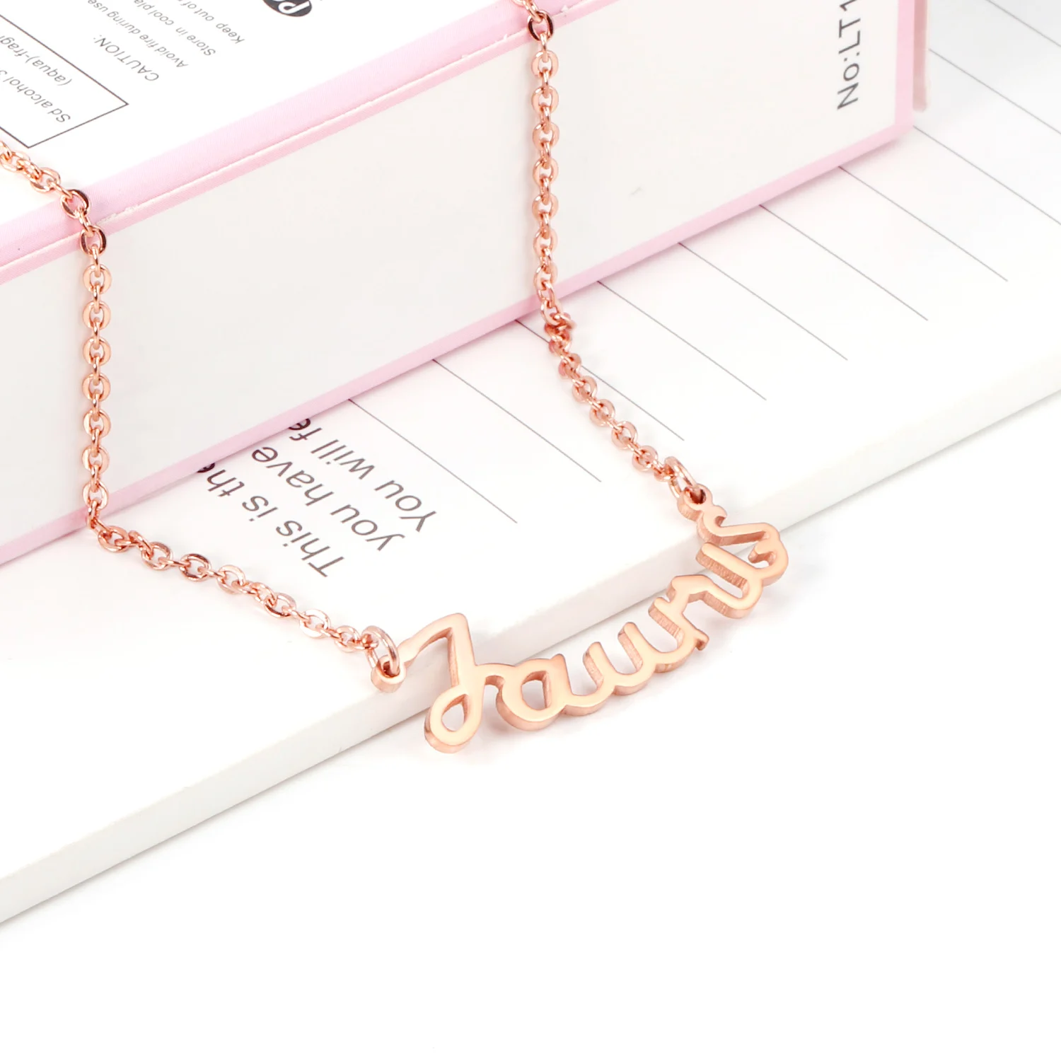 Chain Necklace Personalized Name Necklaces For Women and Men Stainless Steel Chain Custom Letter Necklace For Women Gift