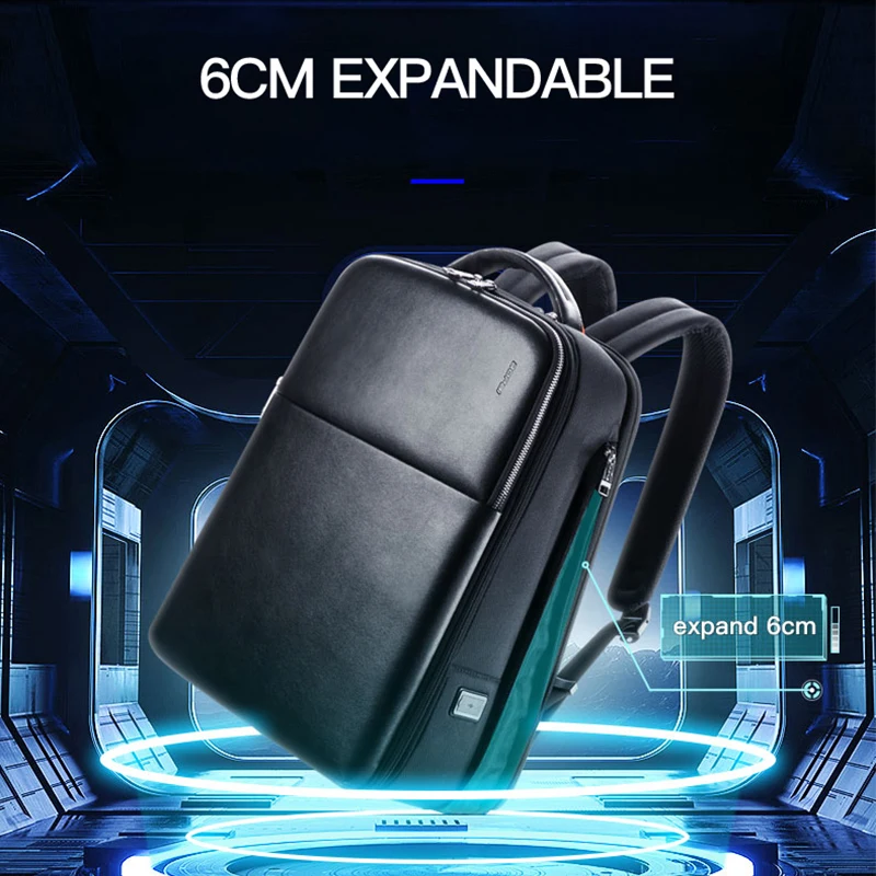 BOPAI Wholesale Business Travel Expandable Casual Bag Pack Anti Theft 15.6 Inch Men USB Charging Laptop Backpack