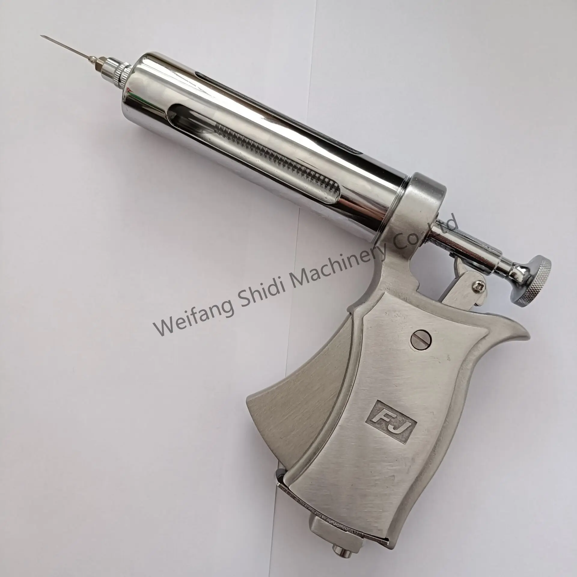 Farm Semi Automatic Cattle Pig Cow Sheep Poultry Syringe for Animals Veterinary Syringe Stainless Steel with injection needles