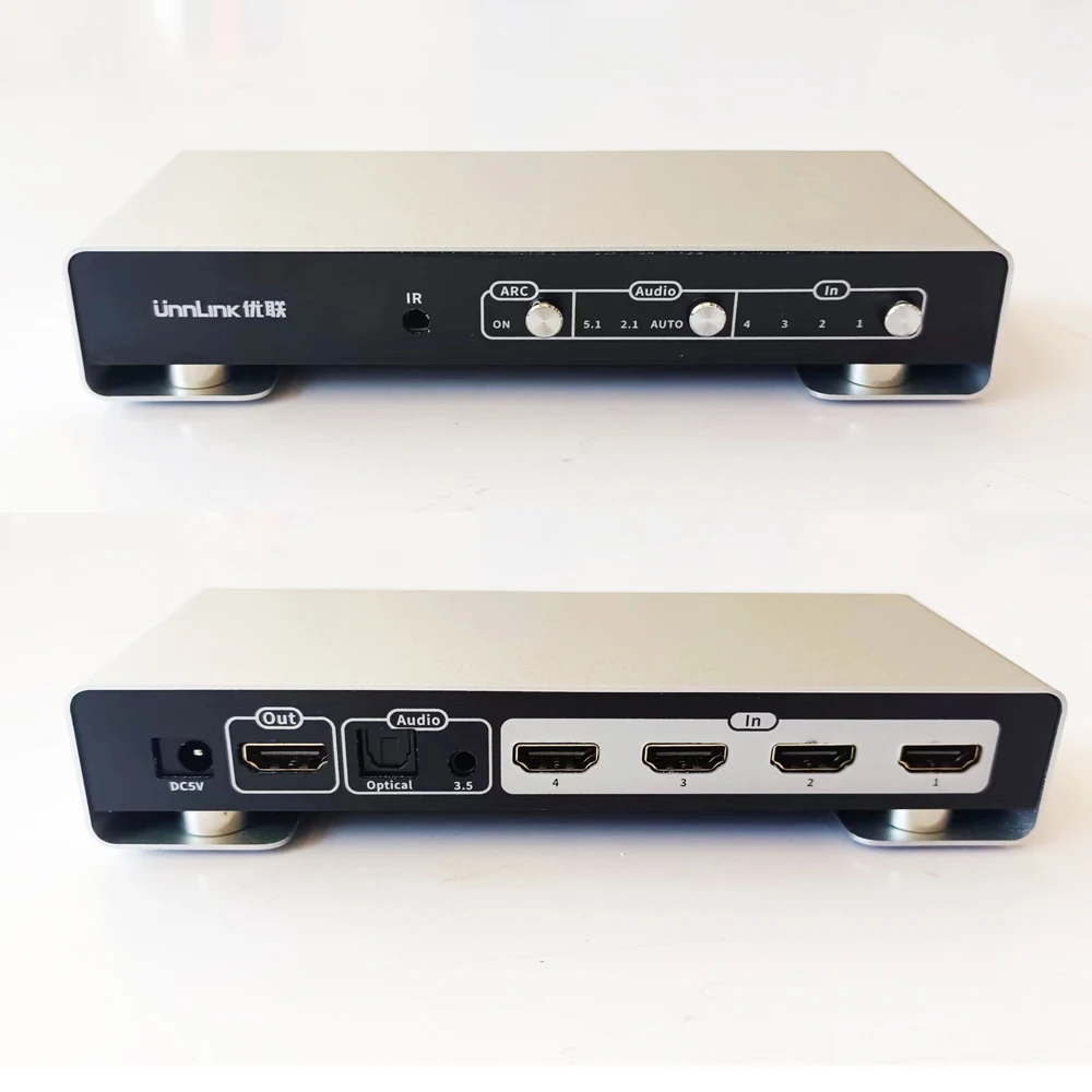 4K HDMI KVM Switch 2.0 Support RGB 8 8 8 HDR 60Hz HDMI 2.2 Switch Remote IR UHD 7 Ports in 1 out for digital audio converter