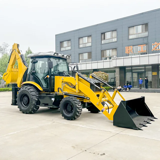 Cheap 3 Ton 4Ton Backhoe Excavator Loader Front Wheel Hydraulic Transmission 4WD Backhoe Loader 4Ton Backhoe Loader