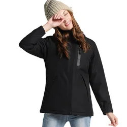 Waterproof Windbreaker Intelligent Heating Coat Outdoor Hiking Skiing Women USB Powered Heated Jackets TH22001