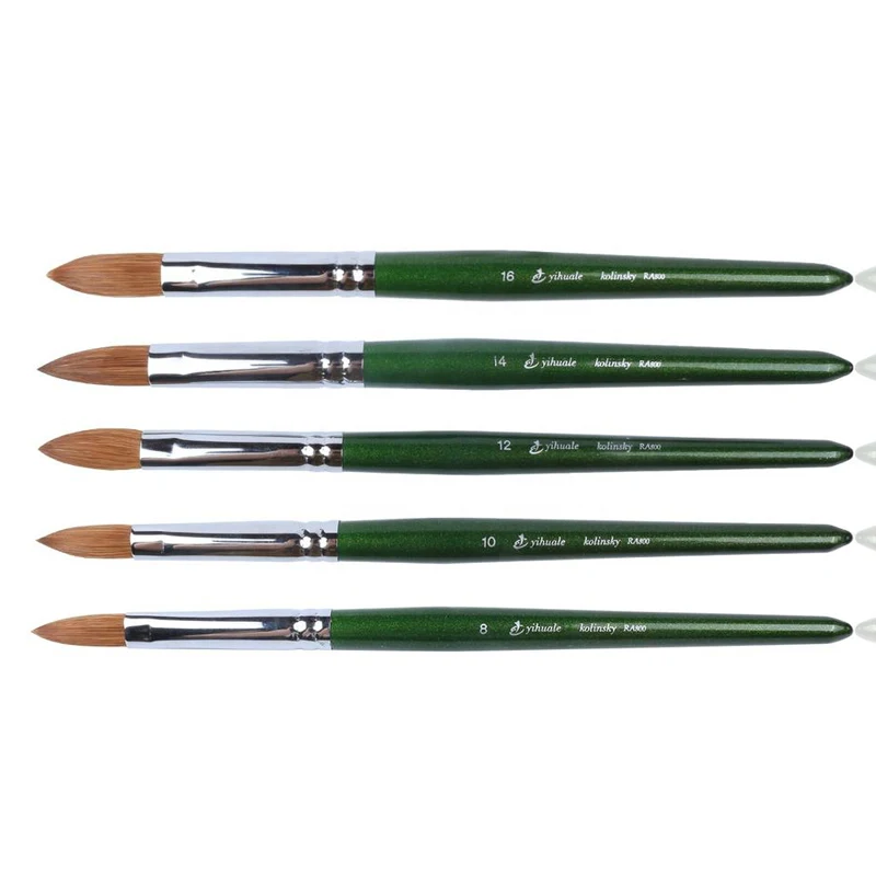 Kolinsky wood Nail Brush for Manicure Powder Petal  Pure Custom Logo  Hair Tools Wood Crystal Kolinsky Nail Brush