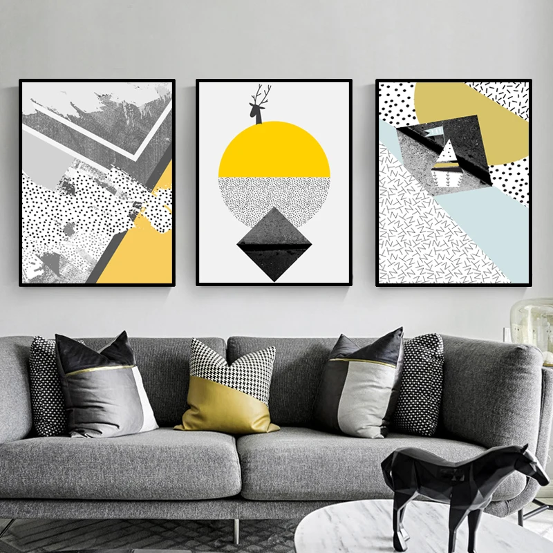 Eco-Friendly 100% recycled polyester fabric printed soundproof  wall art modern decorative wall art oil painting by numbers