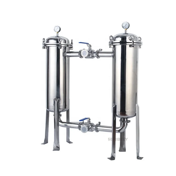 Dairy Industrial Sanitary Stainless Steel Milk Precision Duplex Filter Machine Honey Double Filter