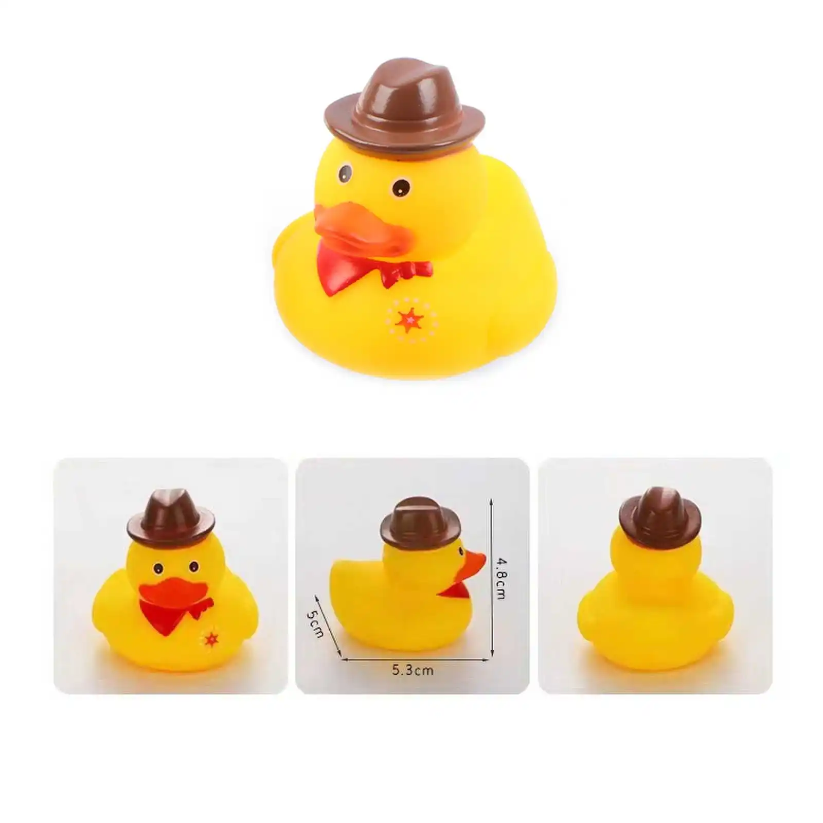 HS Factory Wholesale Mini Baby Bath Toy PVC Yellow Cute Rubber Duck Bulk Custom Logo With 6 PCS