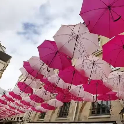 YB Classic Straight Umbrella Colorful Hanging Decorative Design for Parties Sky Project