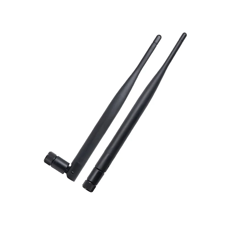 length/height 195mm 19.5cm rubber antenna wifi sma male 5dBi black 2.4G/5.8G router wlan wifi antenna foldable