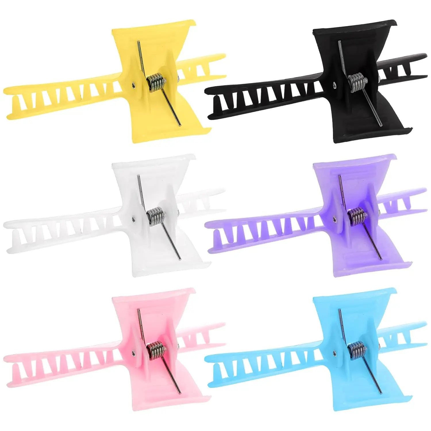 Cheap ABS Salon Barer Hairstyling 12pcs/Bag Customized Logo Accessories Claw Clamp Grip Tiny Butterfly Hair Clip