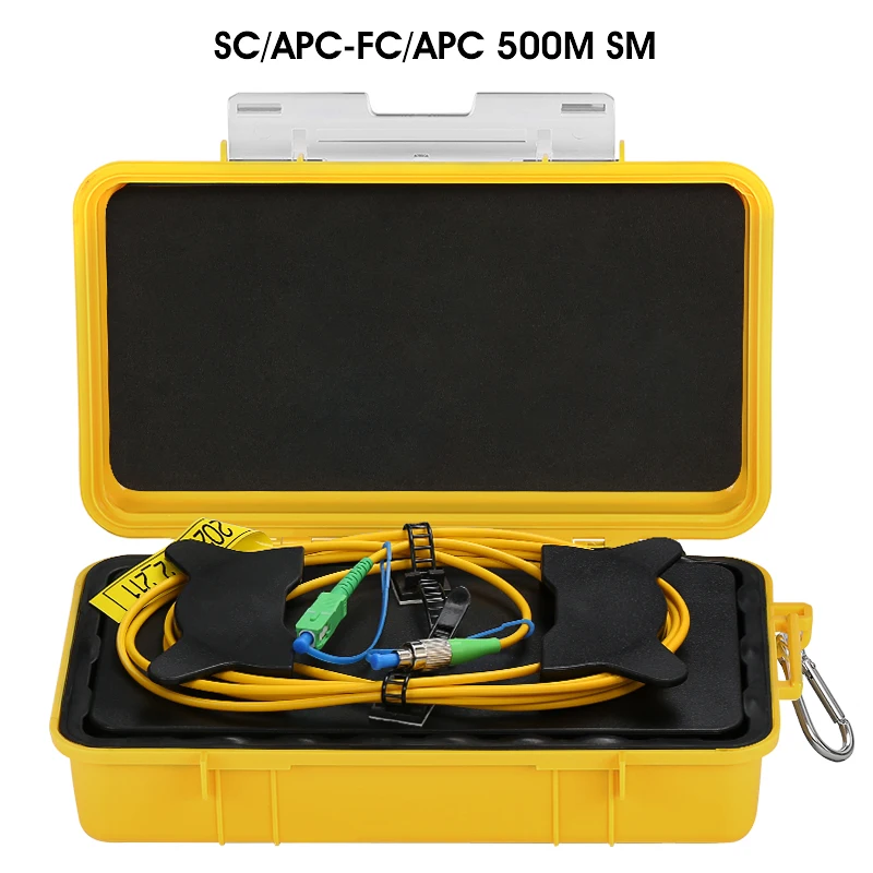SC/APC-FC/APC OTDR Dead Zone Eliminator Fiber Rings Fiber Optic OTDR Launch Cable Box 500M SM 1310/1550nm