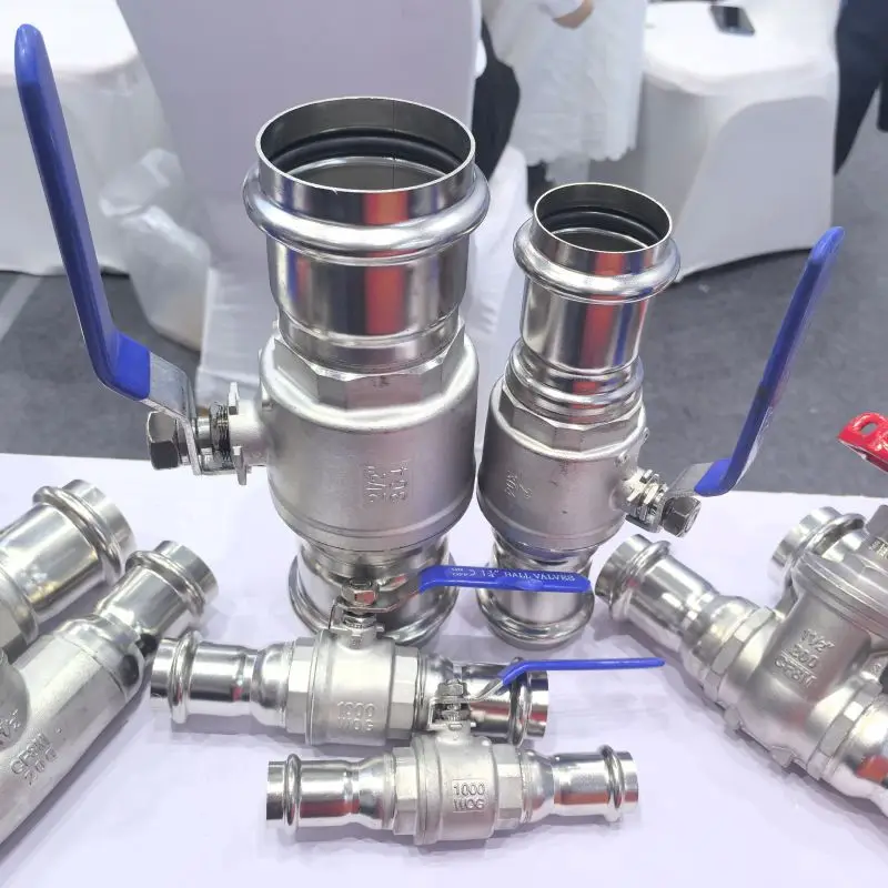 DVGW V-профиль пресс-водопроводный клапан обратный шаровой из нержавеющей стали 304/316L