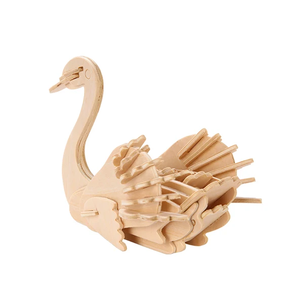 OEM ODM Factory Directly Supply Lovely Toy Wild Zoo animal swan Custom animal DIY painting toy Swan STEM class best supplies