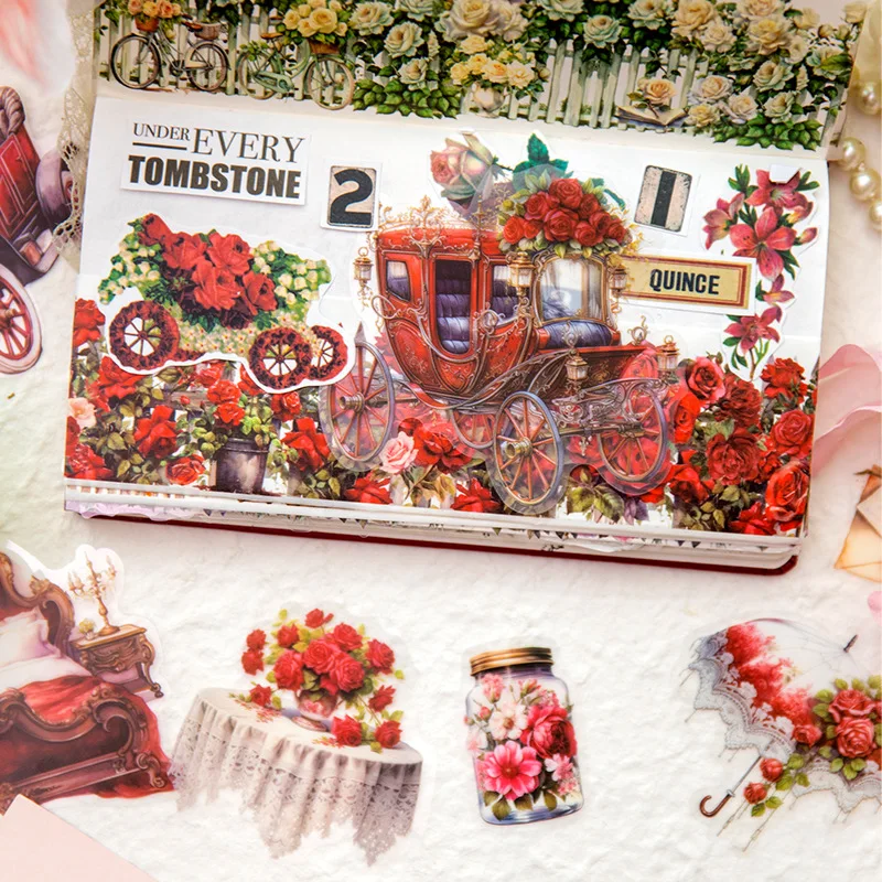 20 pieces/Pack PET sticker pack, Victoria Court Dramas series furniture, DIY decorative stickers 6 styles