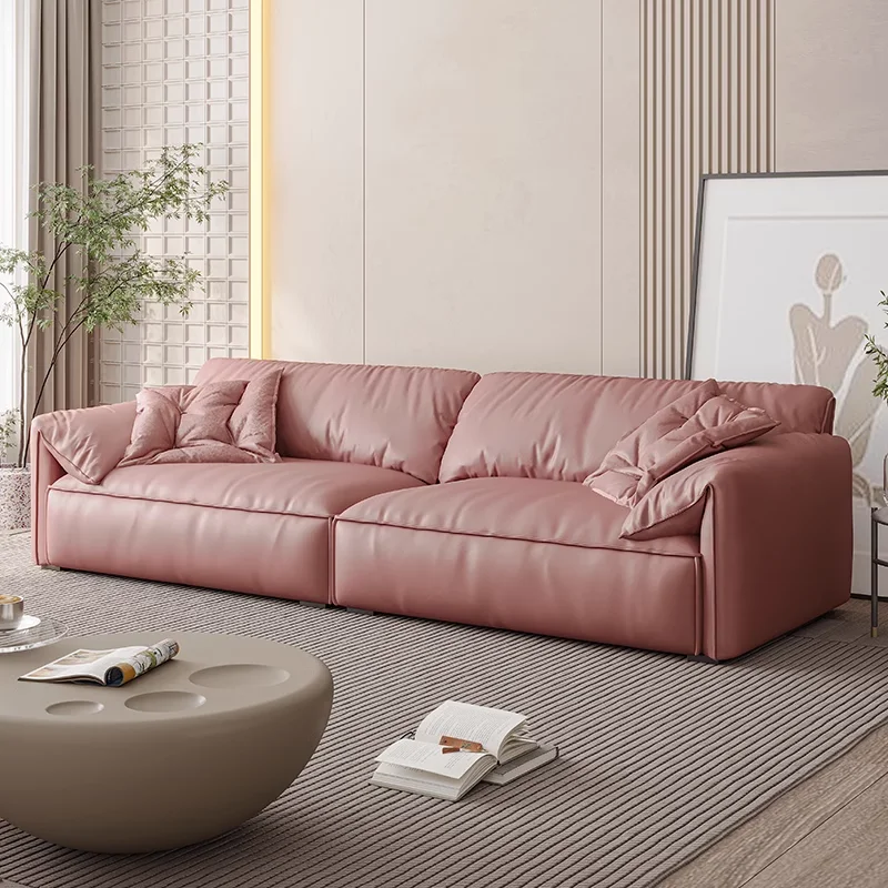 Wide Convertible Technology Leather  Microfiber 3-4 Seater Sofa Couch Living Room Furniture for Home Office CEFS036