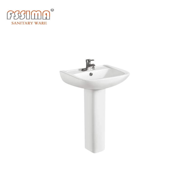 Bathroom sanitary ware square sink basin white ceramic wash basin
