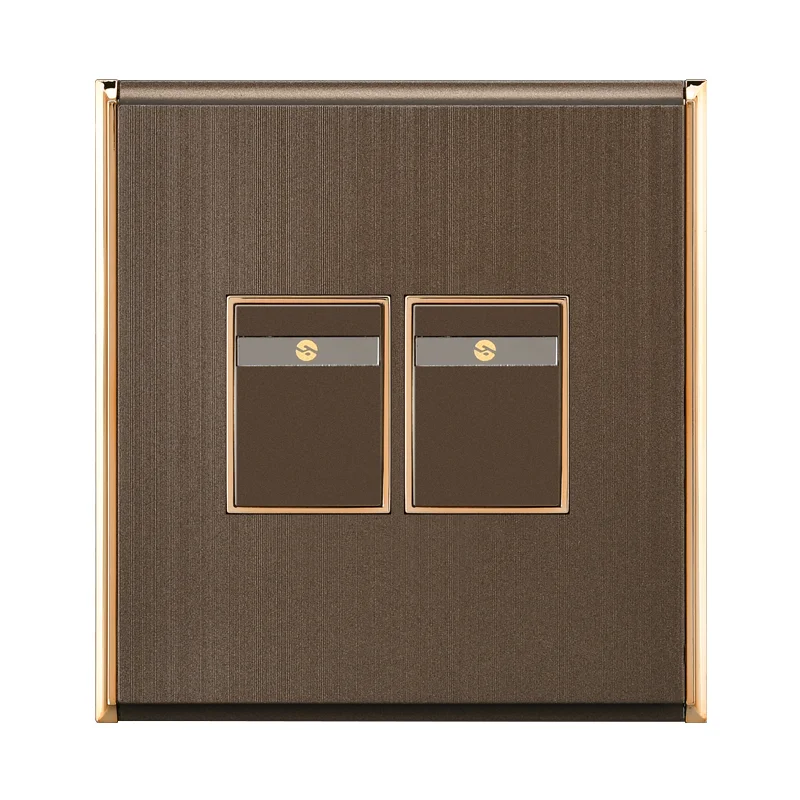 The factory produces PC material 2 sets 1-way wall switches for hotels and horizontal living rooms
