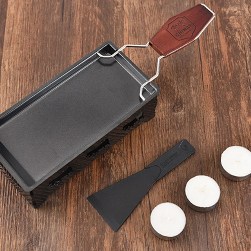 Grill Cheese Raclette Set Non-stick Griller Mini BBQ Cheese Board Baked Oven Iron Swiss Cheese Melter Pan Tray