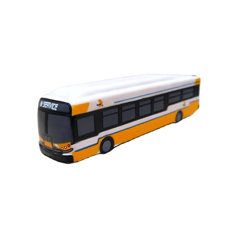 foam squeeze stress reliever bus shaped toys promotional high quality car style anti stress toys for kids and adults