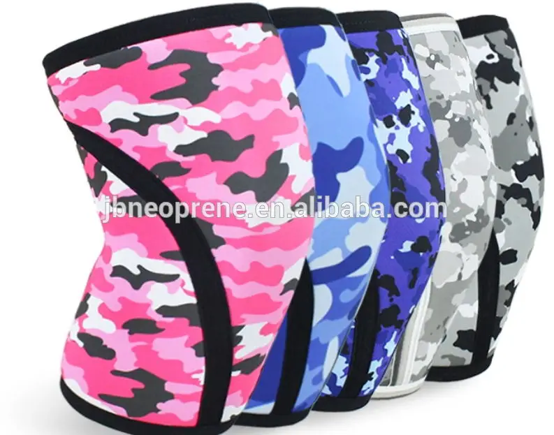 Jianbo neoprene fabric wholesale for keep warm shockproof 7mm neoprene knee sleeve