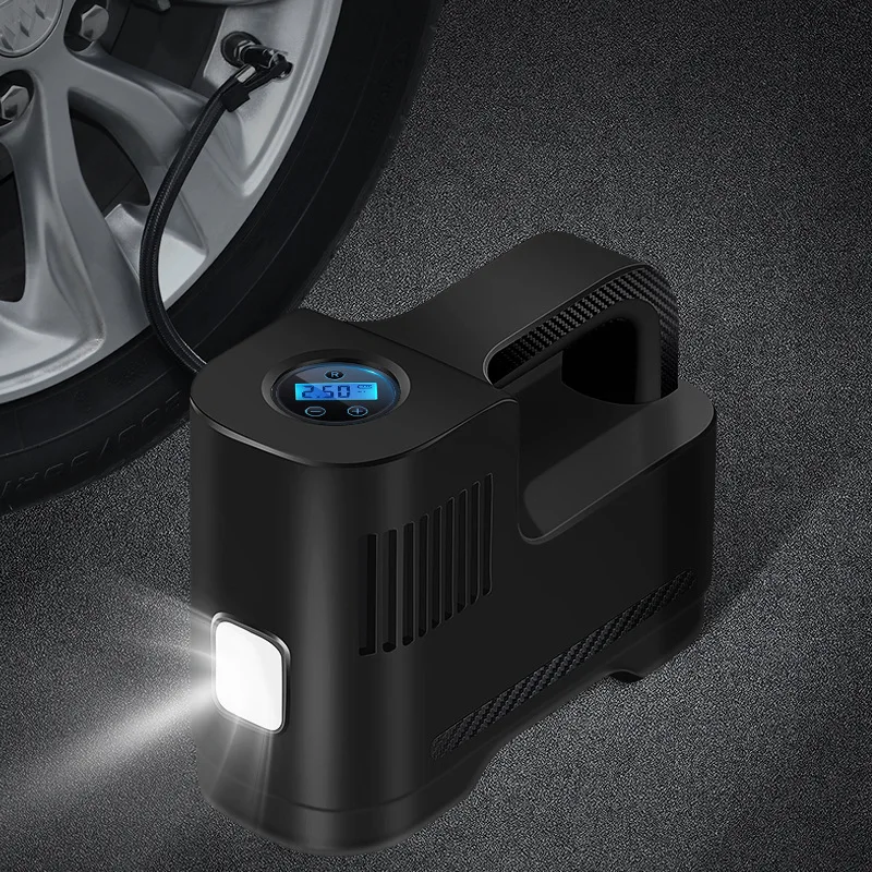 Type Wireless Mini Car Tire Electric Portable Air Pump Car Air Compressor 12v Electric Inflator Pump with LED Lighting
