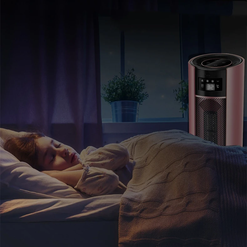 Умный светодиодный сенсорный экран для безопасного отопления помещений розовый золотой стоячий электрический обогреватель с дистанционным управлением