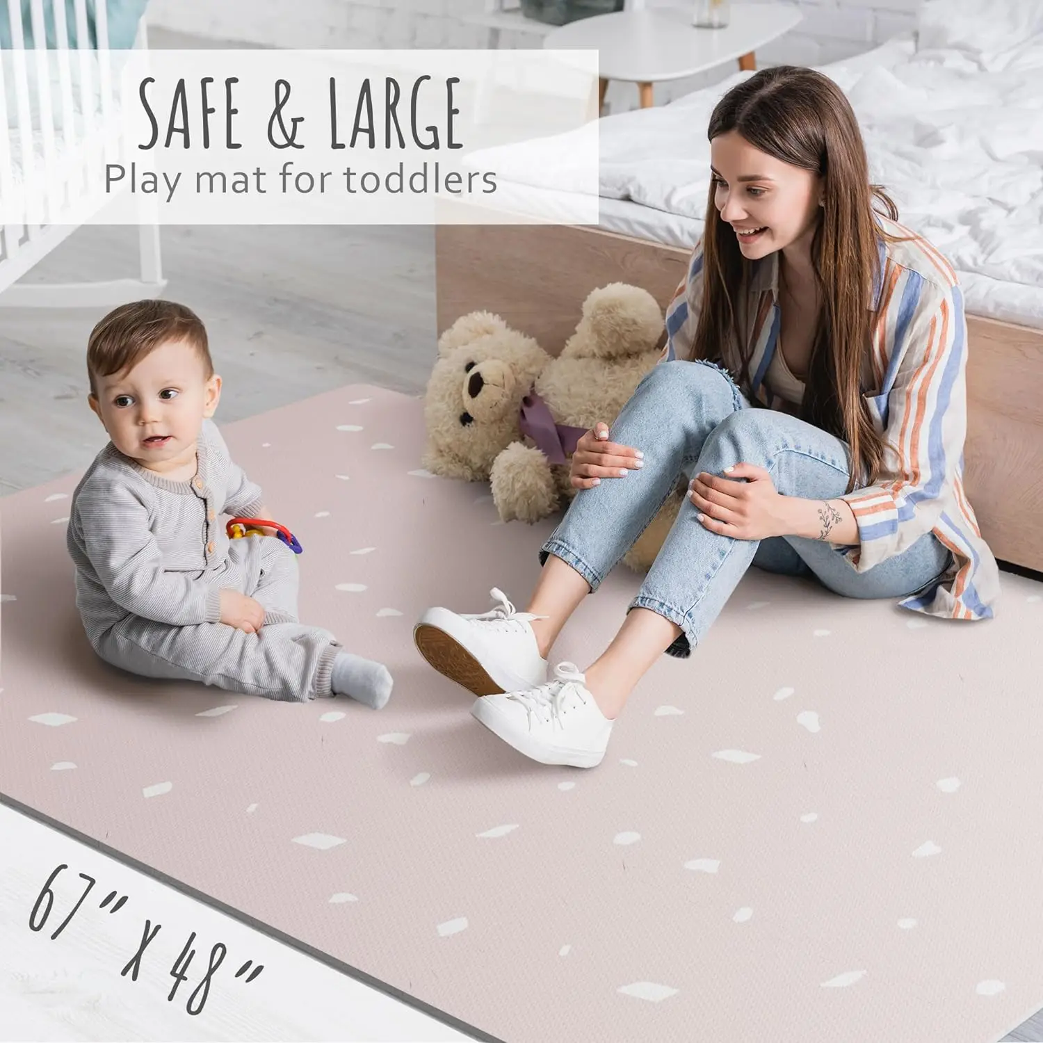 Customized stylish EVA foam puzzle mats baby playing soft non-toxic flooring toddler yay mats