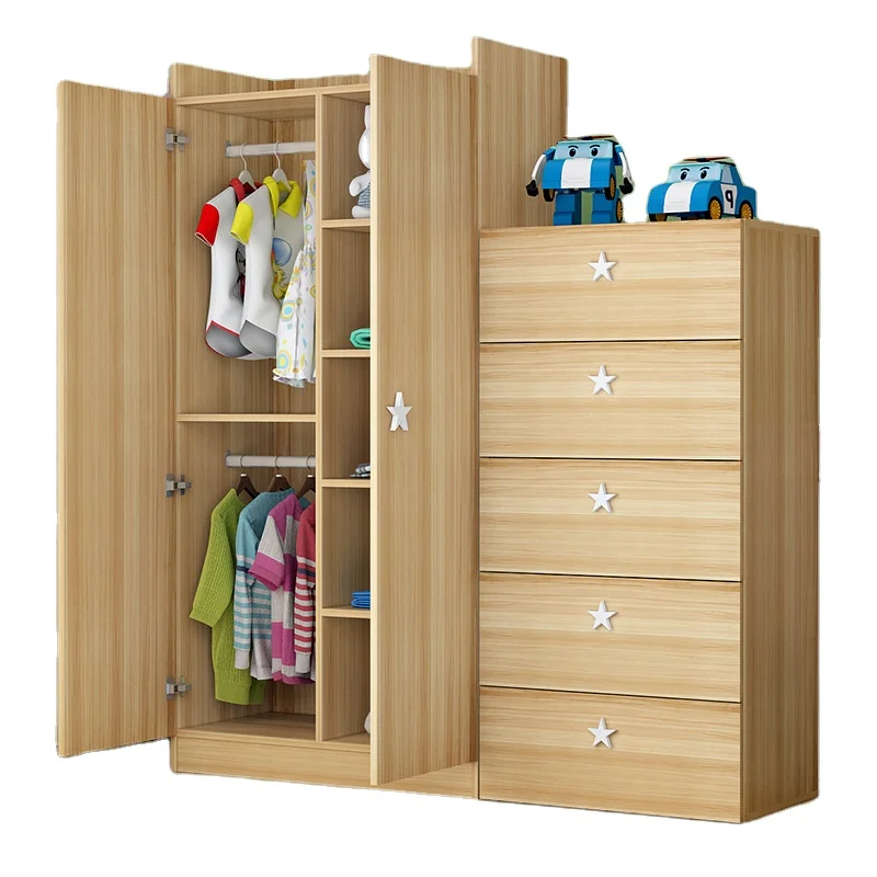 Guangzhou Factory Household Diy Modular Kids Cube Wardrobe Closet Storage wooden Cabinet Baby Wardrobe