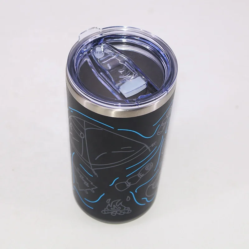 Wide mouth insulated custom logo heat transfer sublimation resuable tumbler vacuum stainless steel travel mug with lid