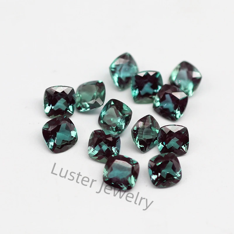 Luster jewellery fancy shape synthetic colored alexandrite loose stones