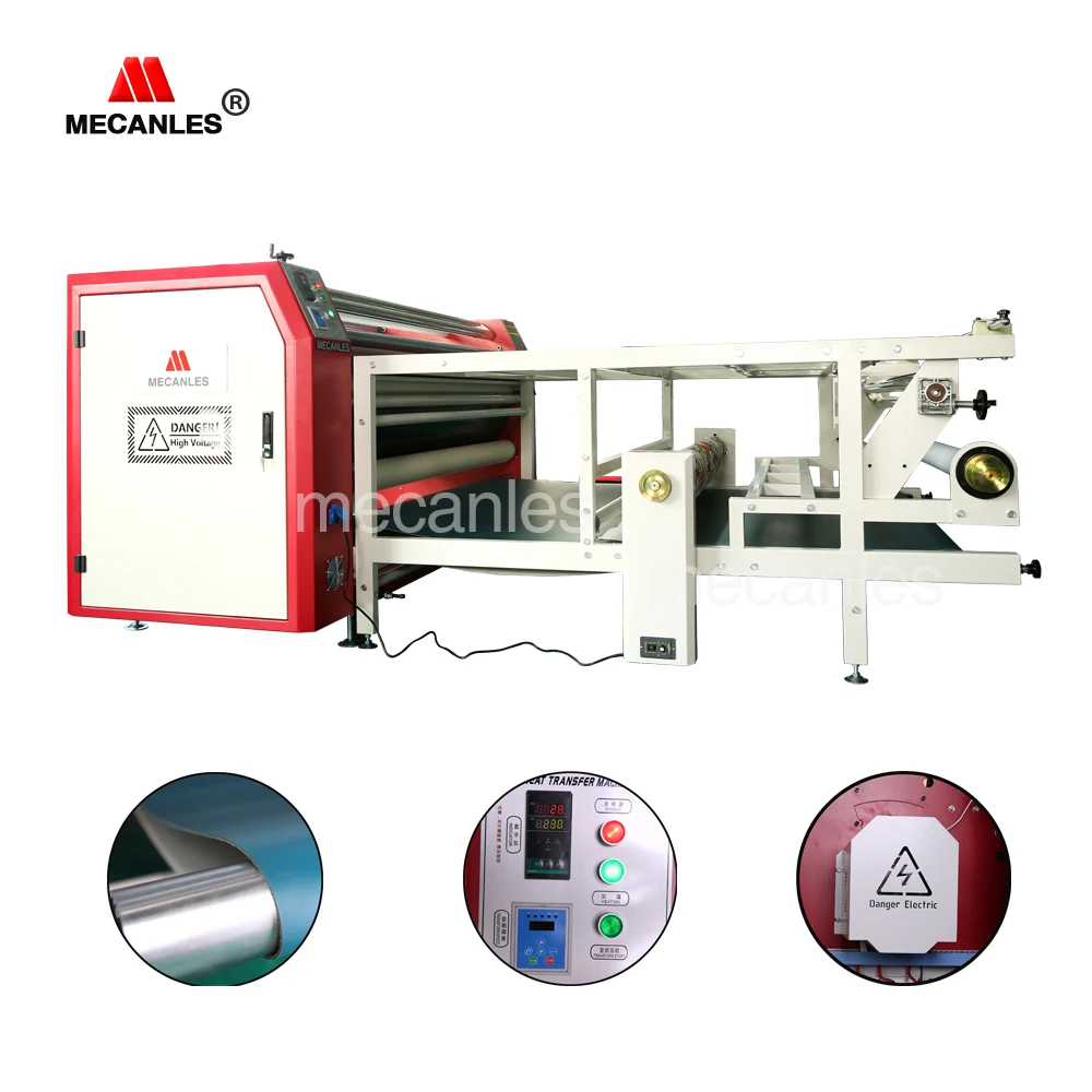 
1.7m multifunctional roll to roll heat press with flat working table and conveyor belt for both roll fabric and cut sheet 