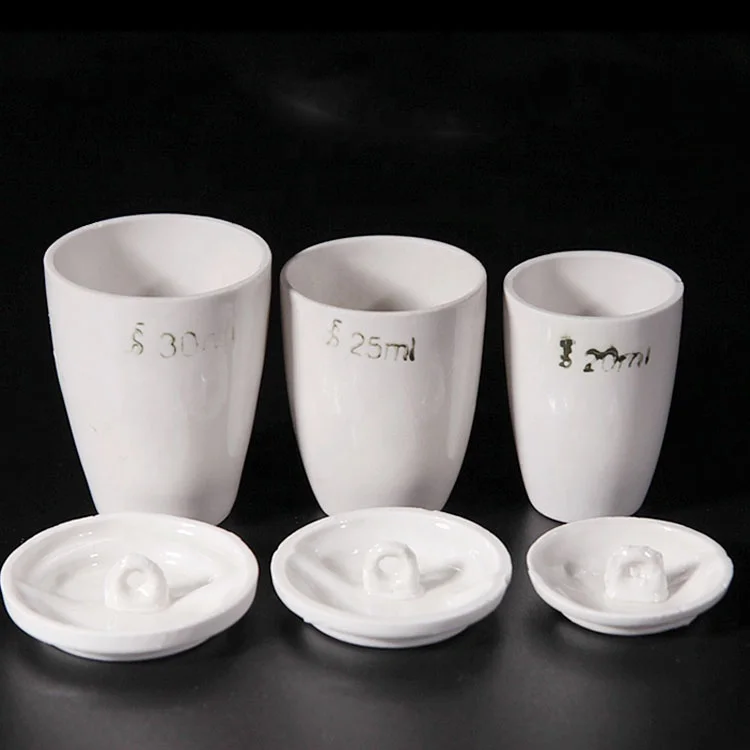 Tiandi Lab 30ml High Form Porcelain Crucible With Cover Lid