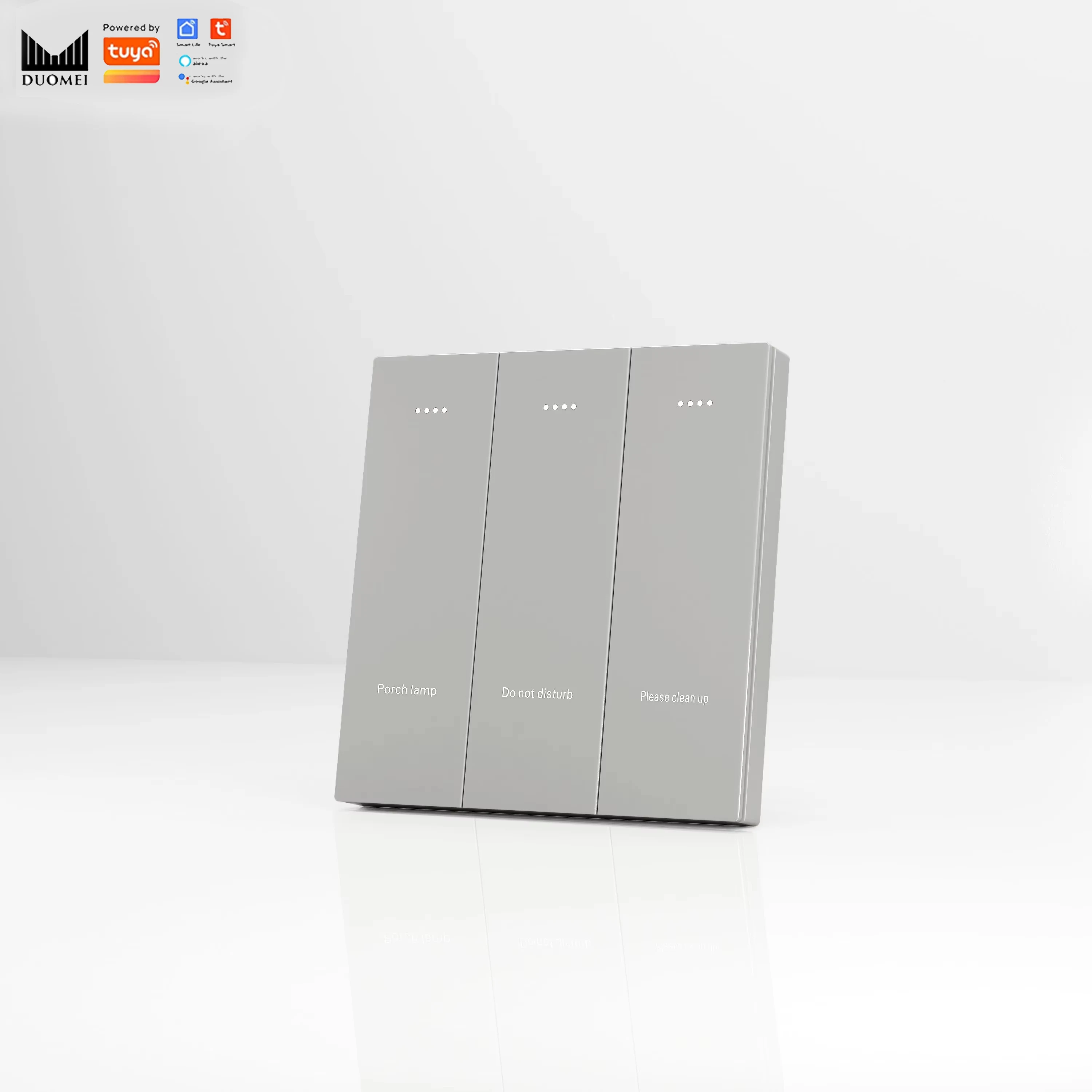 DUOMEI Tuya Zigbee Grey Electrical Wall EU light Switch AC 220v power electrical wall Smart switch For Home