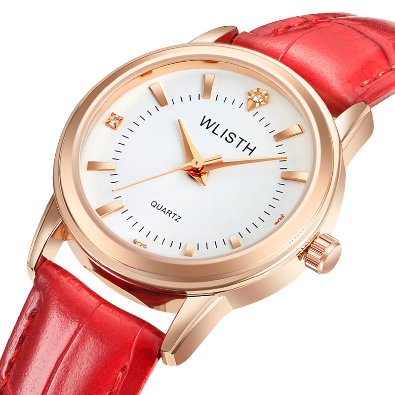 WLISTH Cheap Couple Watch Set Leather Strap Minimalist Classic Waterproof Quartz Watch Guangzhou Wholesale