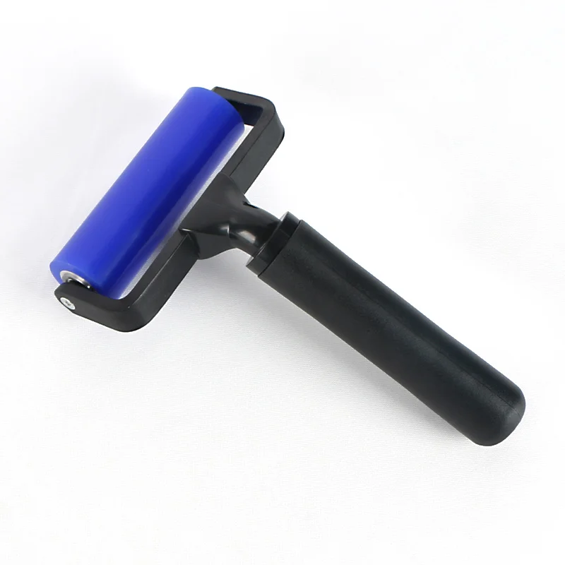 Plastic Handle Blue Manual Cleanroom Silicone Roller Cleaning Reusable Manual Silicone Rubber Sticky Roller