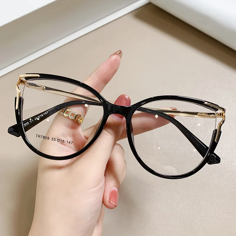 New Europe And America Fashion Women TR90 Cat Eye Optical Frames Glasses Eyewear For Ladies