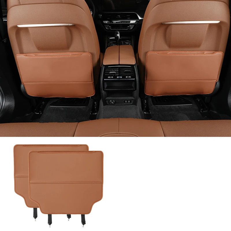 leather car seat anti-kick mat pad cover protect mats for mitsubishi outlander rvr sport pajero montero asx eclipse cross lancer