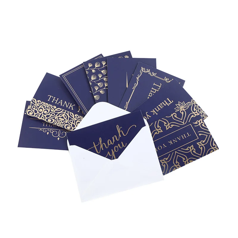 Custom gold foil printing logo luxury pearl paper invitation Envelopes Love letter envelope with card printing