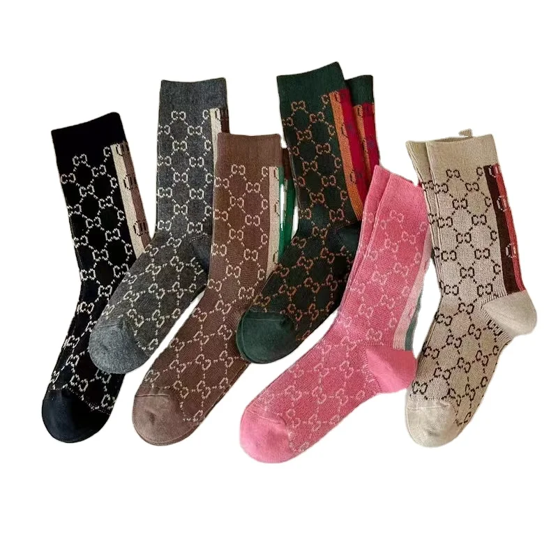 Factory  Women Men Branded Products TOP Original Quality Brand Socks G Letter Fashion Socks