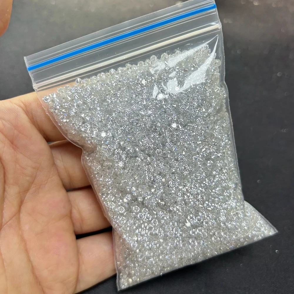 Pass Diamond 0.8-2.9mm D Color Vvs1 Vvs Loose Moissanite Stone Diamond GRA Small Size Round Brilliant Cut Melee Moissanite