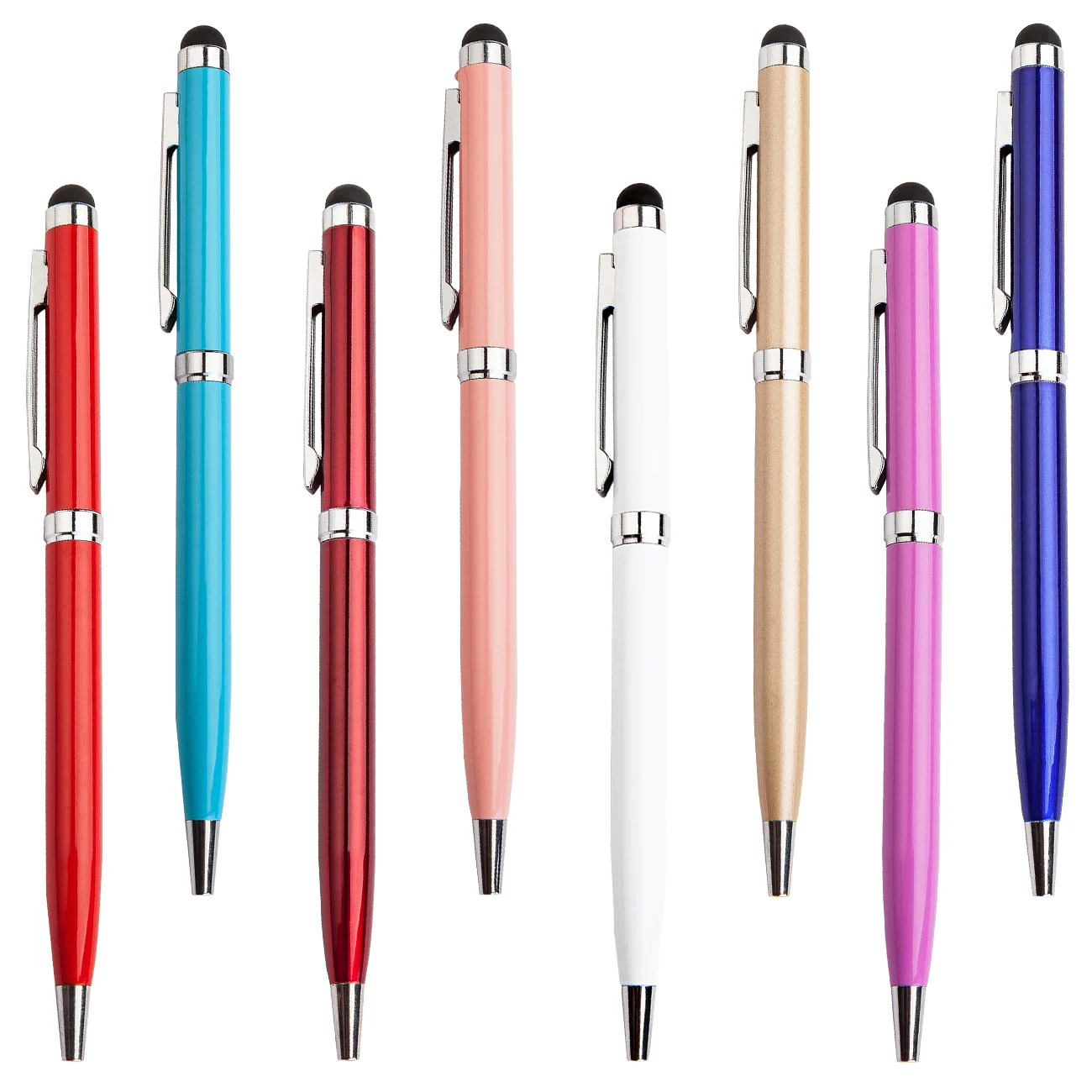New Design Logo Customized Metallic Stylus Ball Pens Promotional Pen