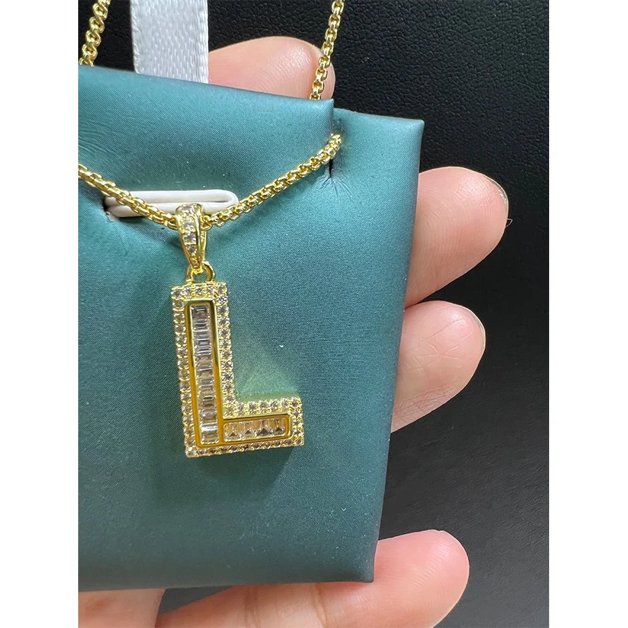 basic A to Z letter cube charms initial 26 letters 925 sterling silver alphabet cube pendant