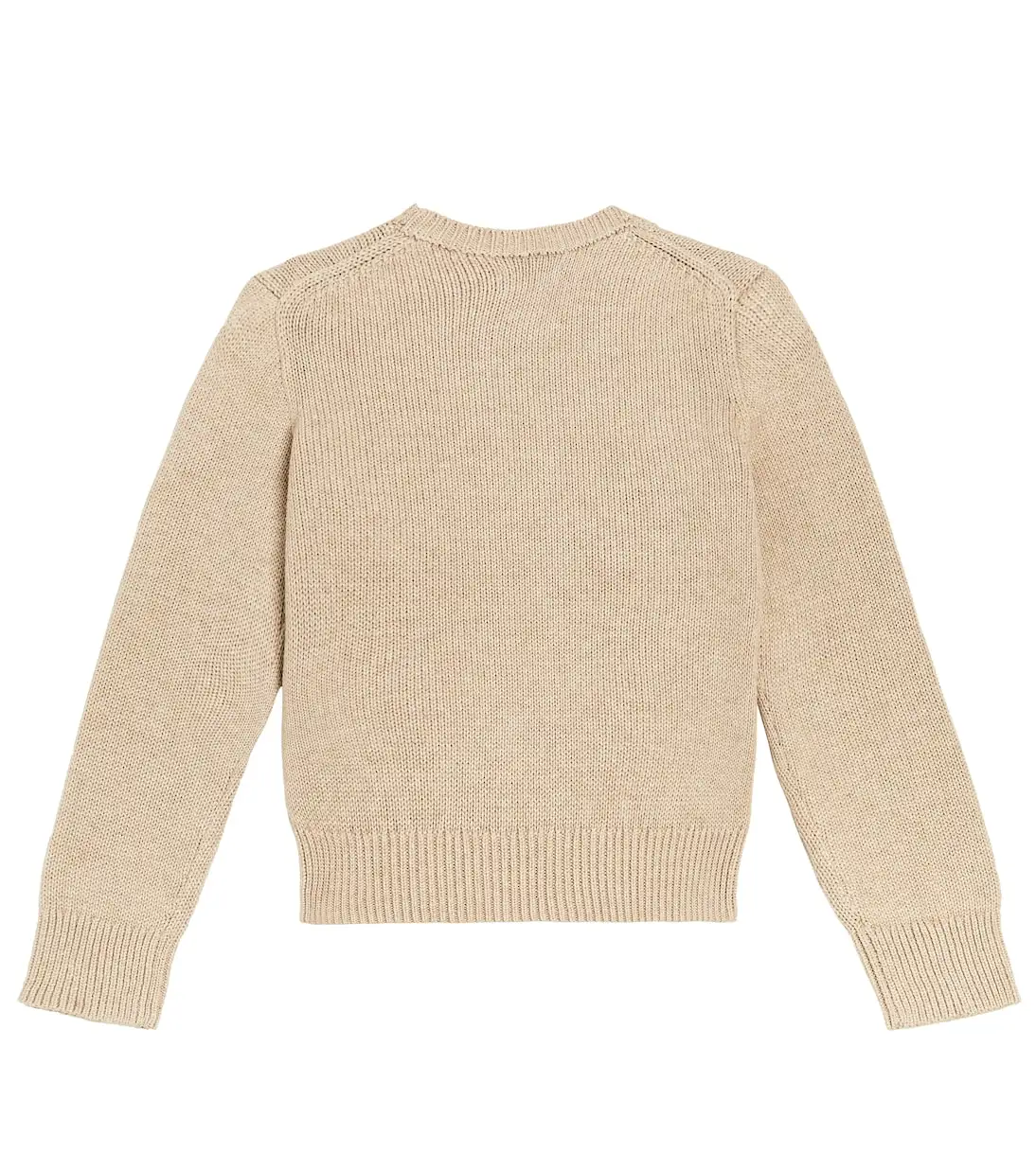 Nanteng Custom New Arrivals 100% Cotton Trendy Loose Bear Jacquard Knitted Pattern Round Neck Long Sleeves Men Pullover Sweater